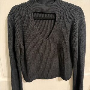 Fashion Nova Black V-Neck Sweater